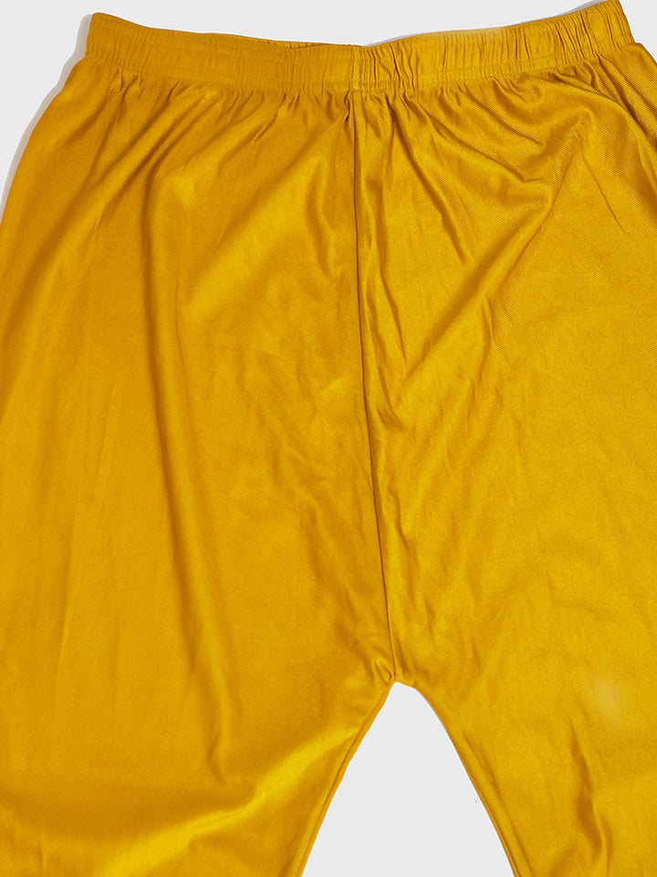 Neerus Yellow embellished anarkali kurta with dupatta - detail view 1