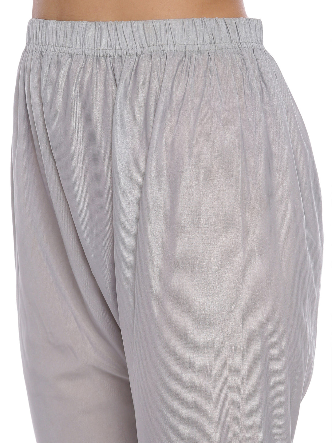 Neerus Grey Embellished Anarkali Kurta With Dupatta