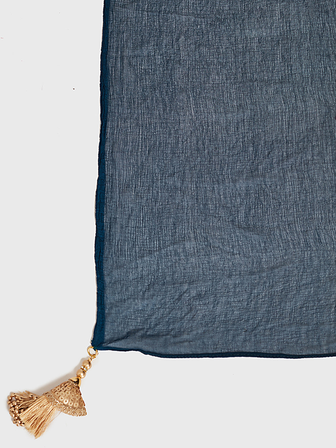 Neerus Blue Embellished Kurta With Skirt & Dupatta