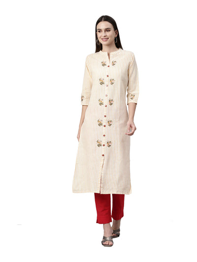 Neeru's Peach Color Flex Fabric Kurta