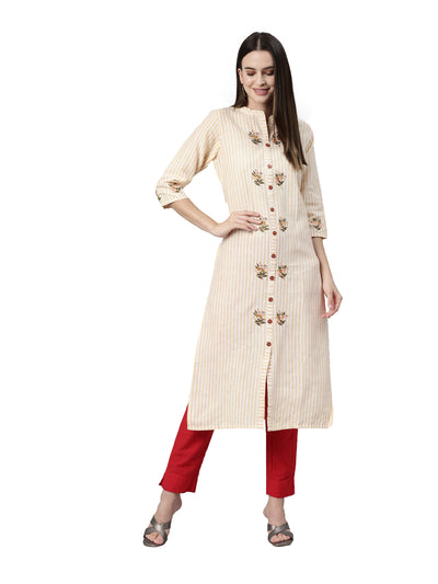 Neeru's Peach Color Flex Fabric Kurta
