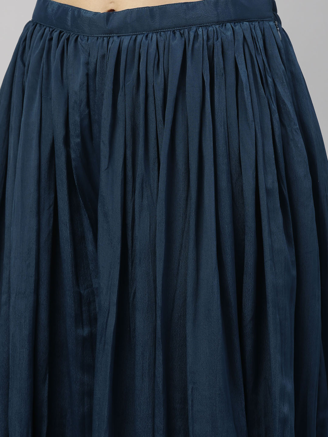 Neerus Peacock Color Georgette Fabric Suit-Fusion