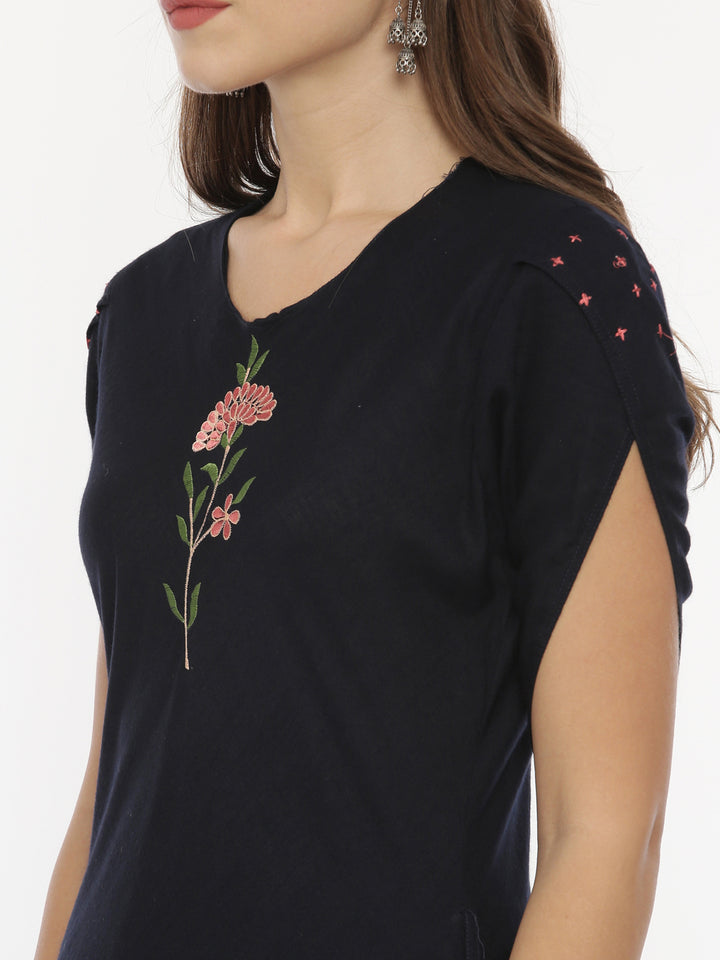 Neerus Women Baby Pink Color Cotton Fabric Tunic "46"