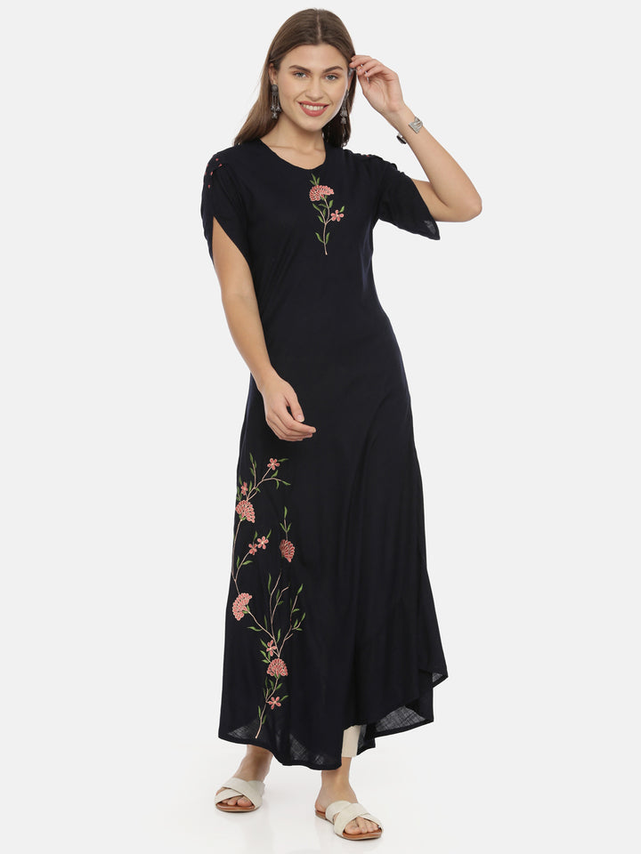 Neerus Women Baby Pink Color Cotton Fabric Tunic "46"