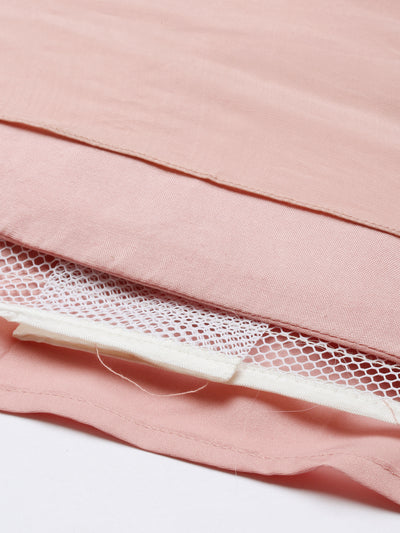 Neeru'S Onion Color, Organza Fabric Suit-Fusion