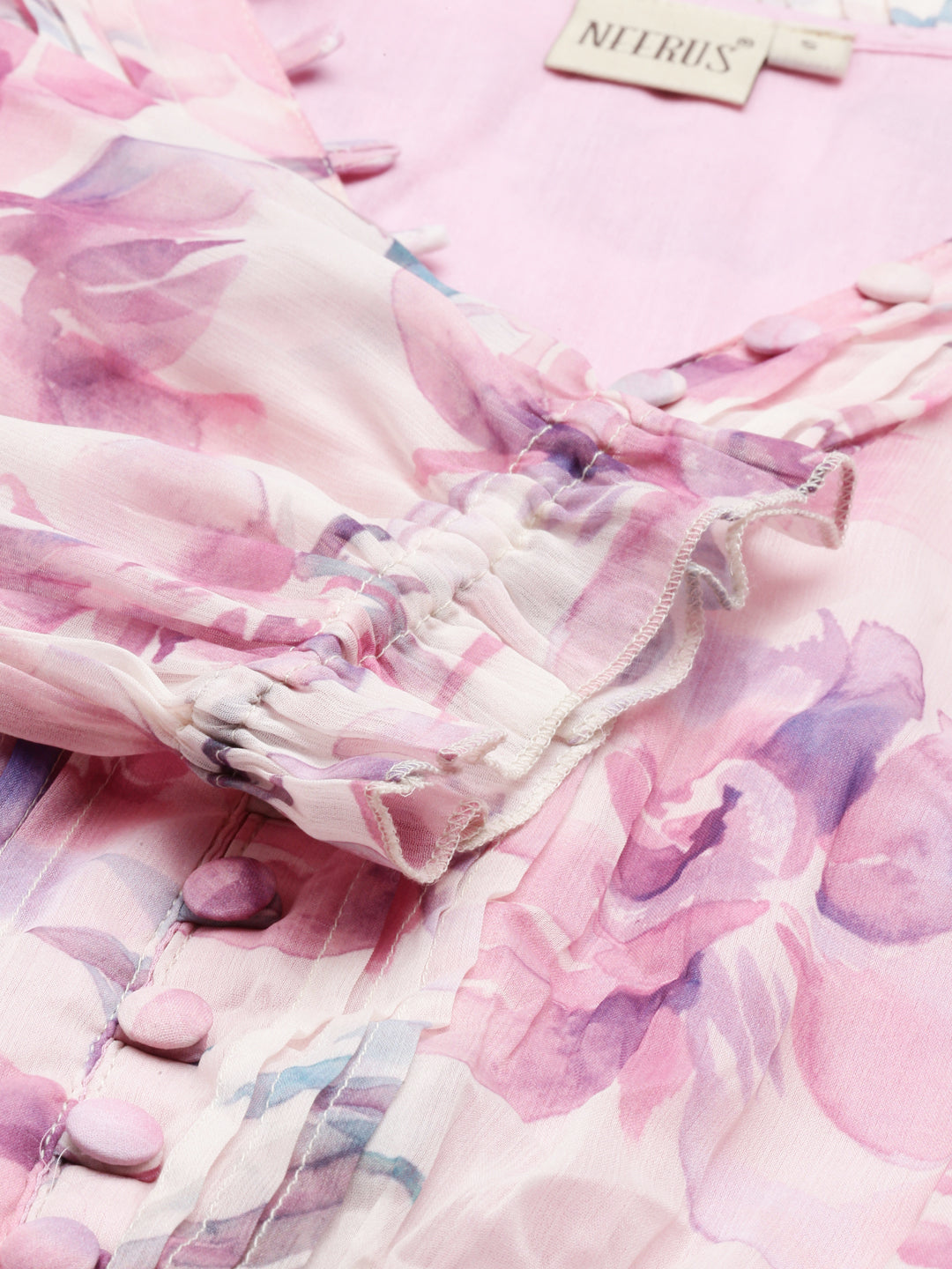 Neeru'S PINK Color CHIFFON Fabric Kurta