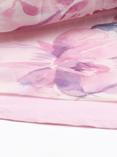 Neeru's Pink Color Chiffon Fabric Kurta
