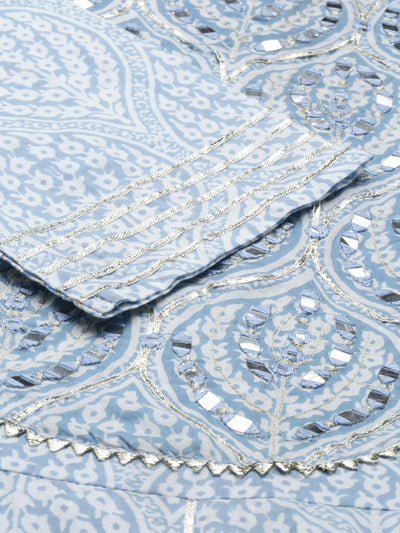 Neeru's Indigo Color Cotton Fabric Kurta