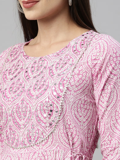 Neeru'S PINK Color COTTON Fabric Kurta