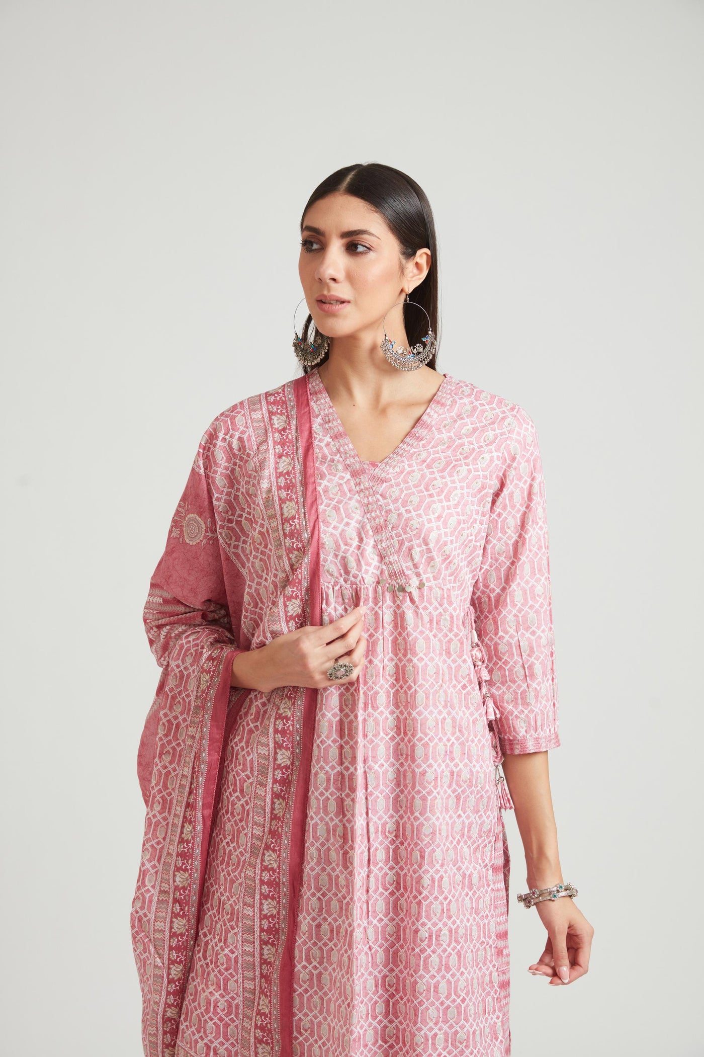 Neeru's Pink Color Muslin Fabric Salwar Kameez