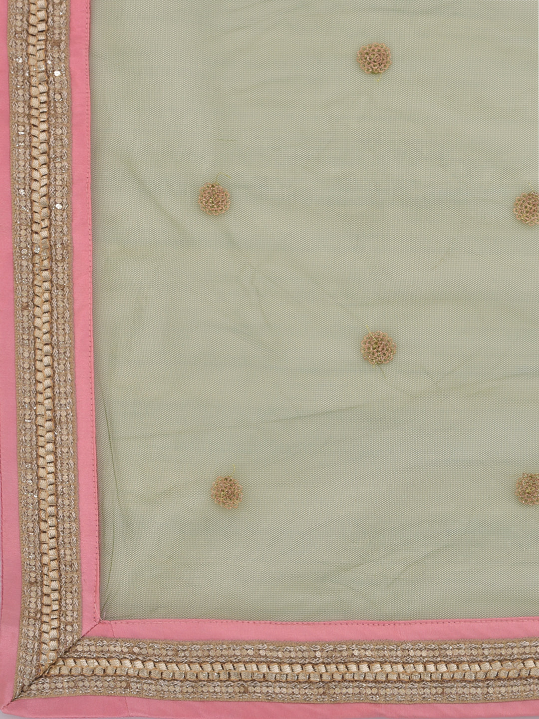 Neerus Pink georgette embroidered sharara set - detail view 2