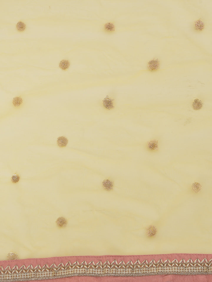 Neerus Yellow Colour Georgette Fabric Suit-Gharara