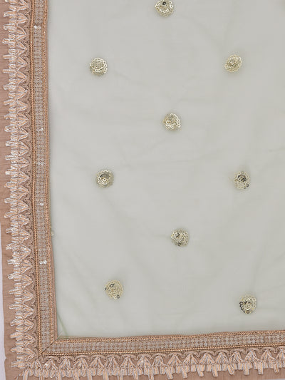 Neeru'S Onion Color Georgette Fabric Suit-Gharara