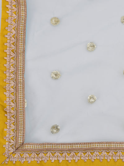 Neeru'S Yellow Colour Georgette Fabric Suit-Gharara