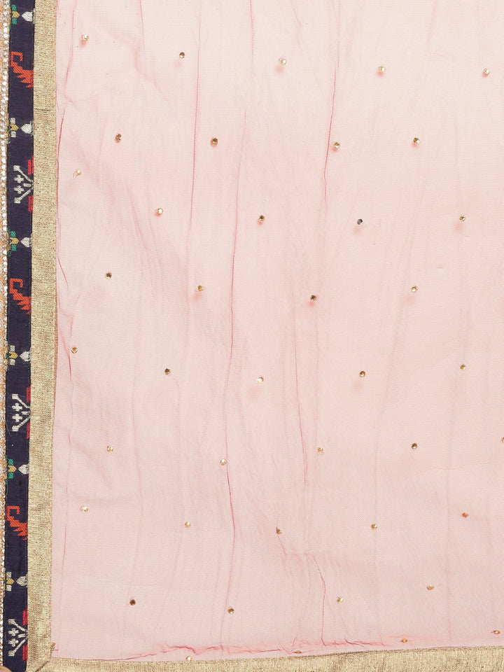 Neerus Red embellished flared lehenga set - detail view 1