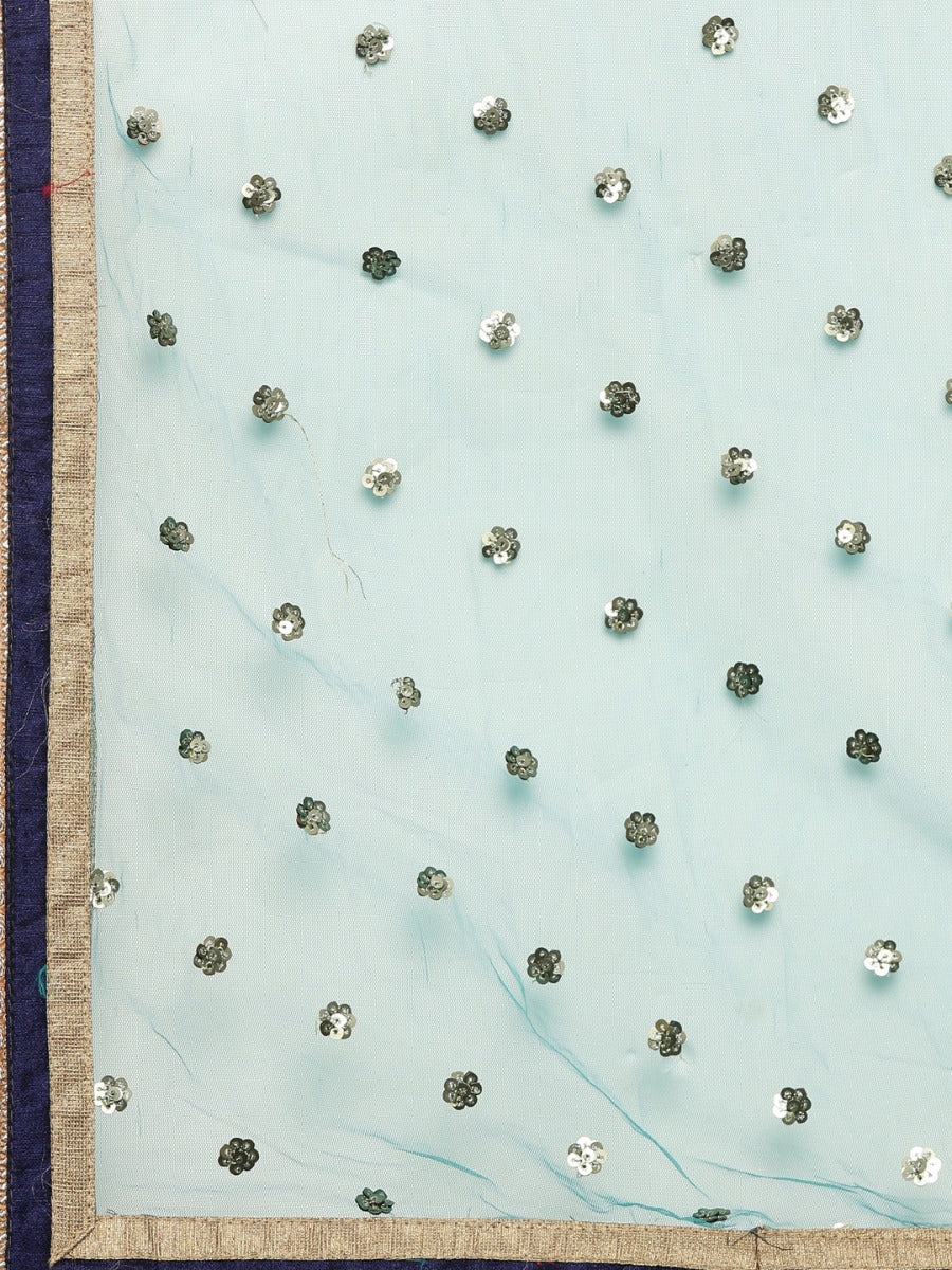 Neerus Blue Zari Lehenga Set