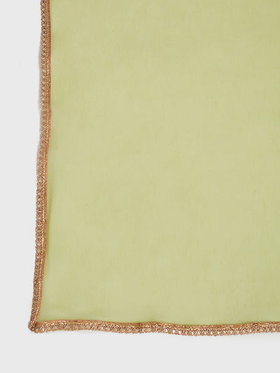 Neeru's Green Embellished Kurta With Sharara & Dupatta