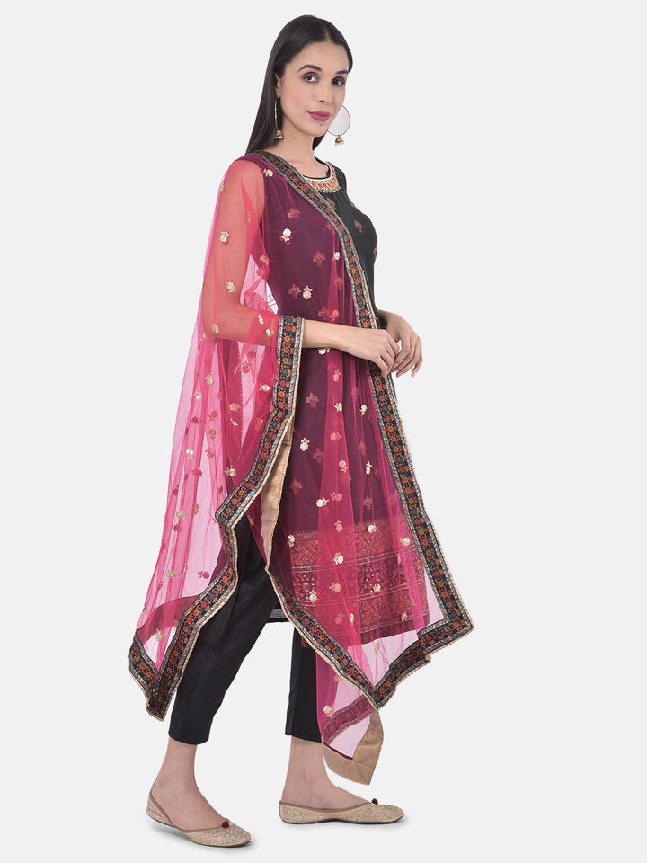 Neerus Black cotton woven kurta set - front view