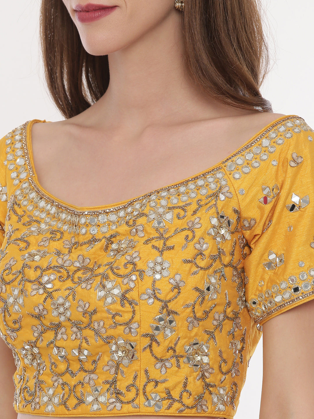 Neerus Yellow Embellished Lehenga Set