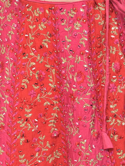 Neerus Rani Color Silk Fabric Ghagra Set