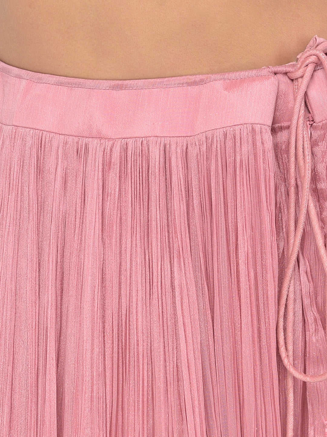 Neerus Onion Color Georgette Fabric Lehenga Choli