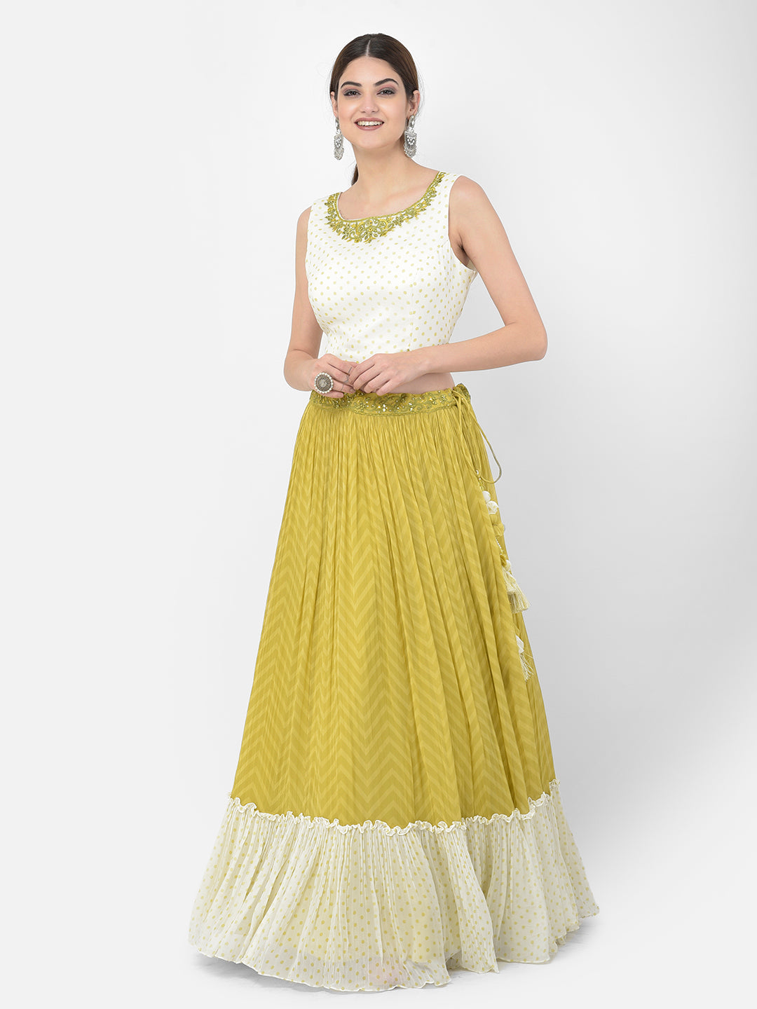 Neeru's Green Color Georgette Fabric Salwar Kameez