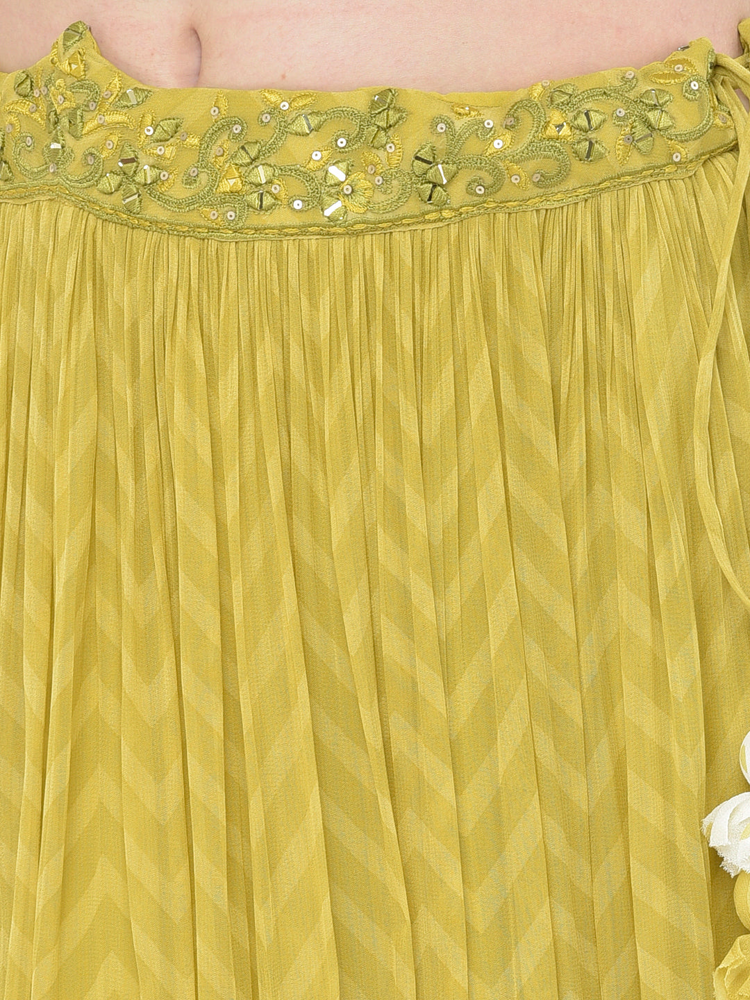 Neerus Green Color Georgette Fabric Salwar Kameez