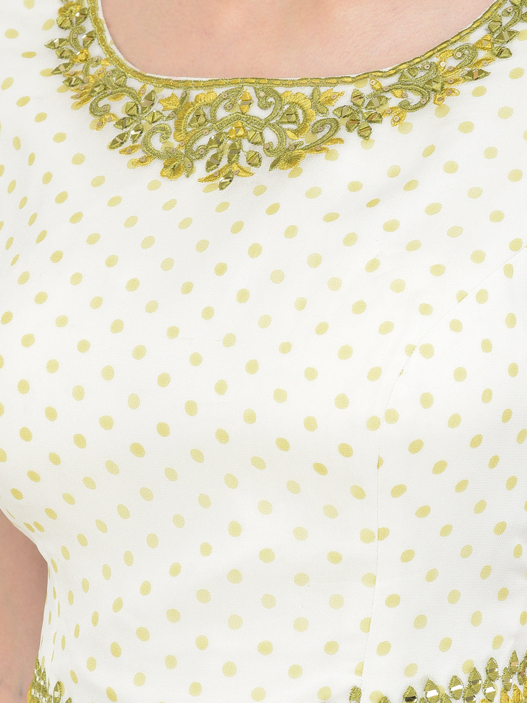 Neerus Green Color Georgette Fabric Salwar Kameez