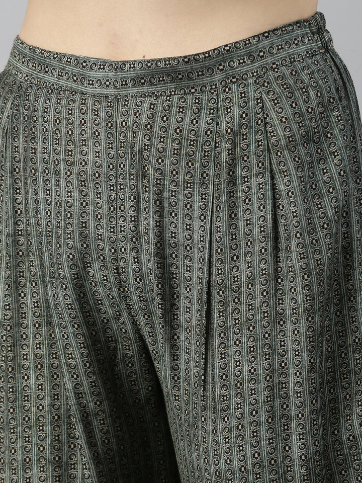 Neerus Black Color Muslin Fabric Suit Set