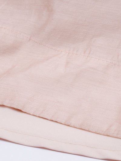 Neeru's Peach Embroidered Anarkali Kurta