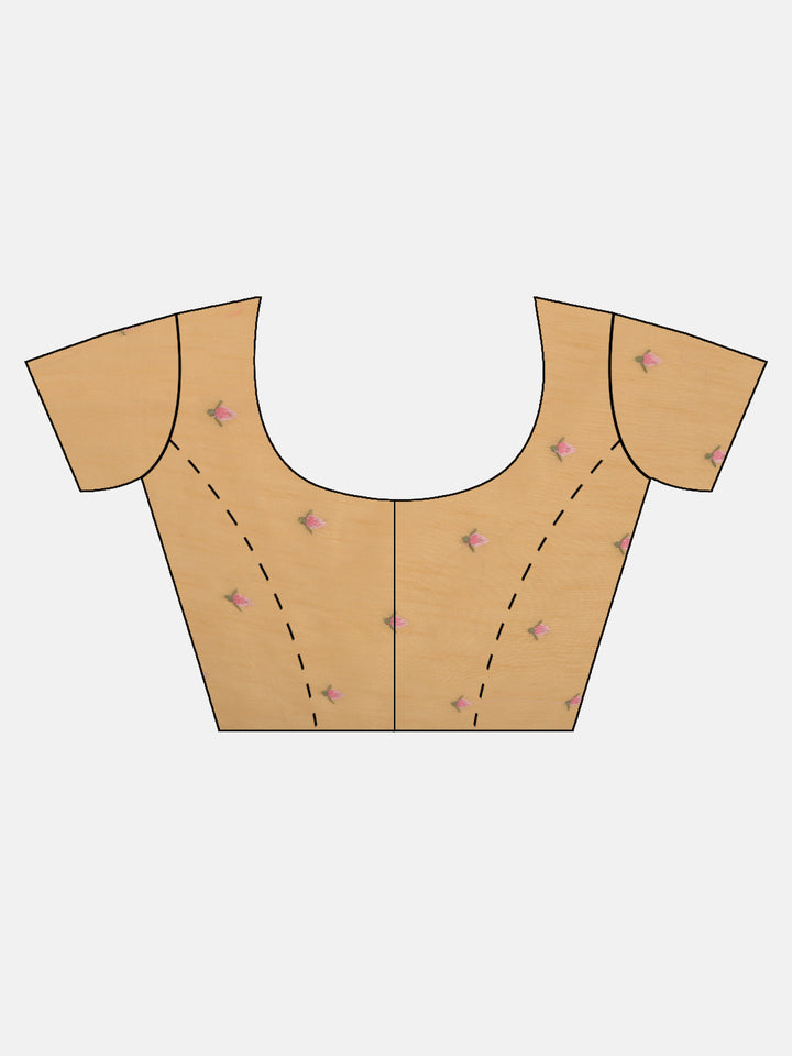 Neerus Yellow Embroidered Saree With Blouse