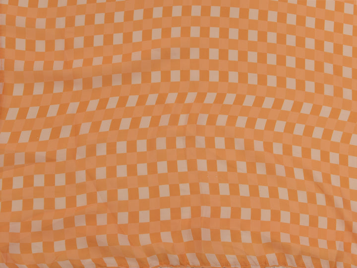 Neerus Yellow crepe solid saree - side view