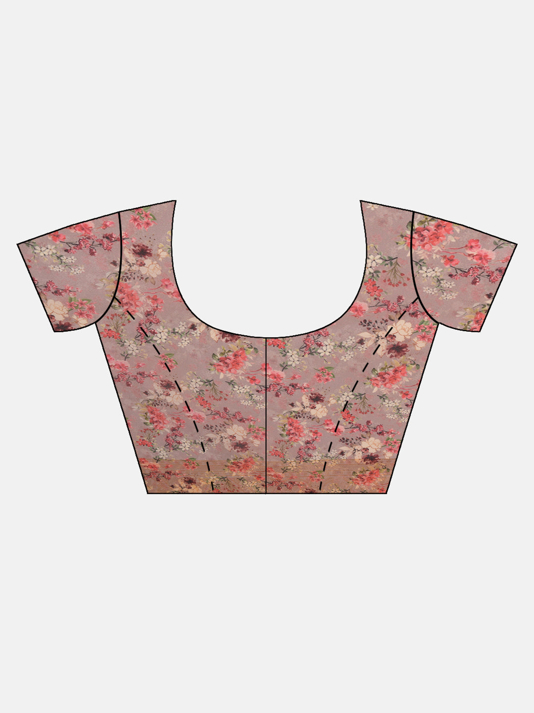 Neerus Onion Color Dupion Fabric Saree