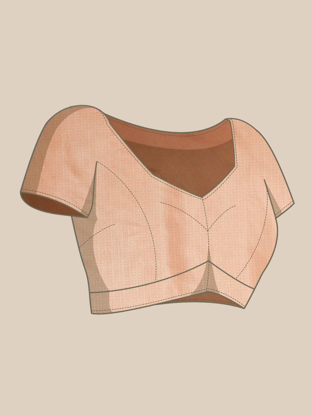 Neerus Orange organza saree - detail view 2