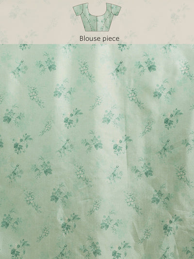 Neeru's sea green color, organza fabric saree