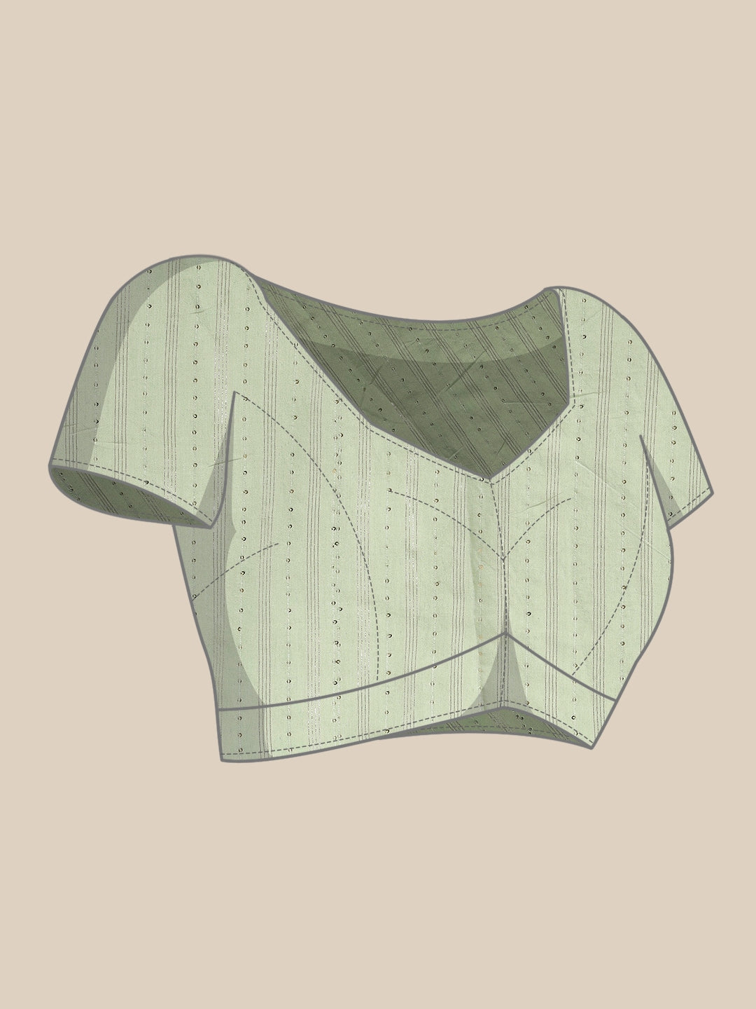Neerus Green Organza Embellished Saree - detail view 2