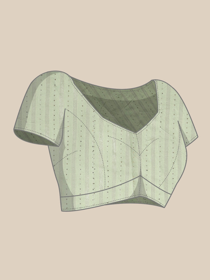 Neerus Green Organza Embellished Saree - detail view 2