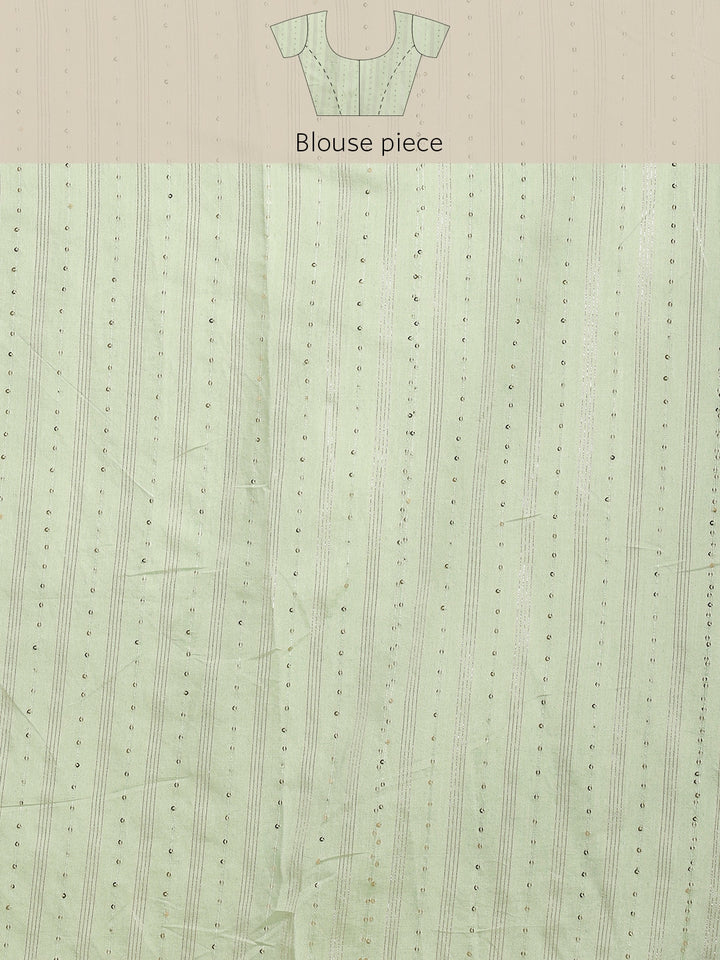 Neerus Green Organza Embellished Saree - detail view 3