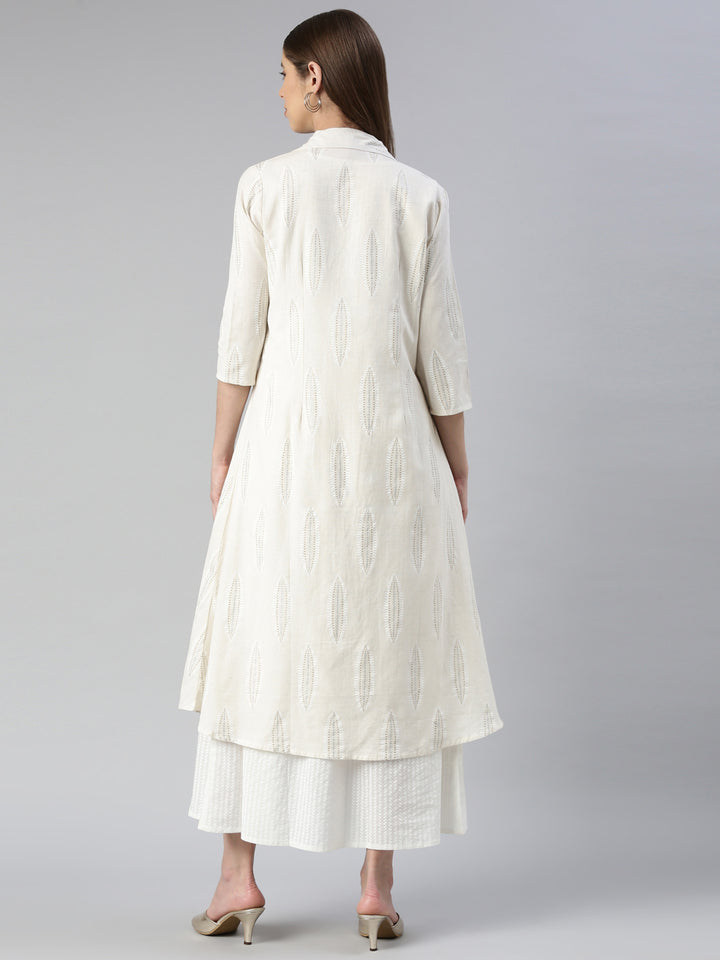 Neerus Beige solid maxi dress - side view