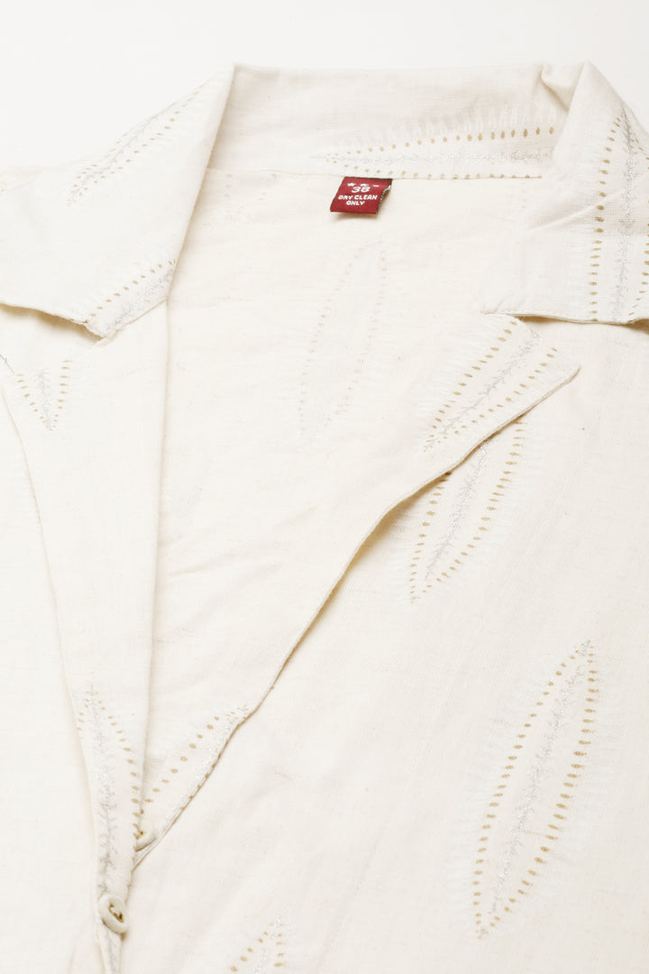 Neerus Beige solid maxi dress - detail view 2