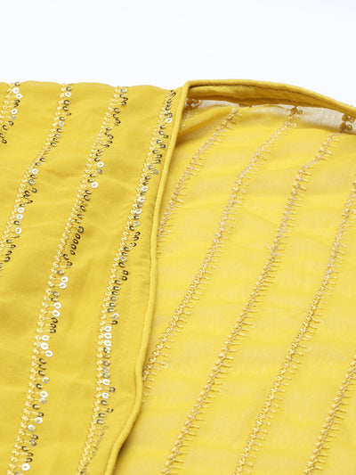 Neeru'S MEHADI GREEN color, GEORGETTE fabric Suit Set