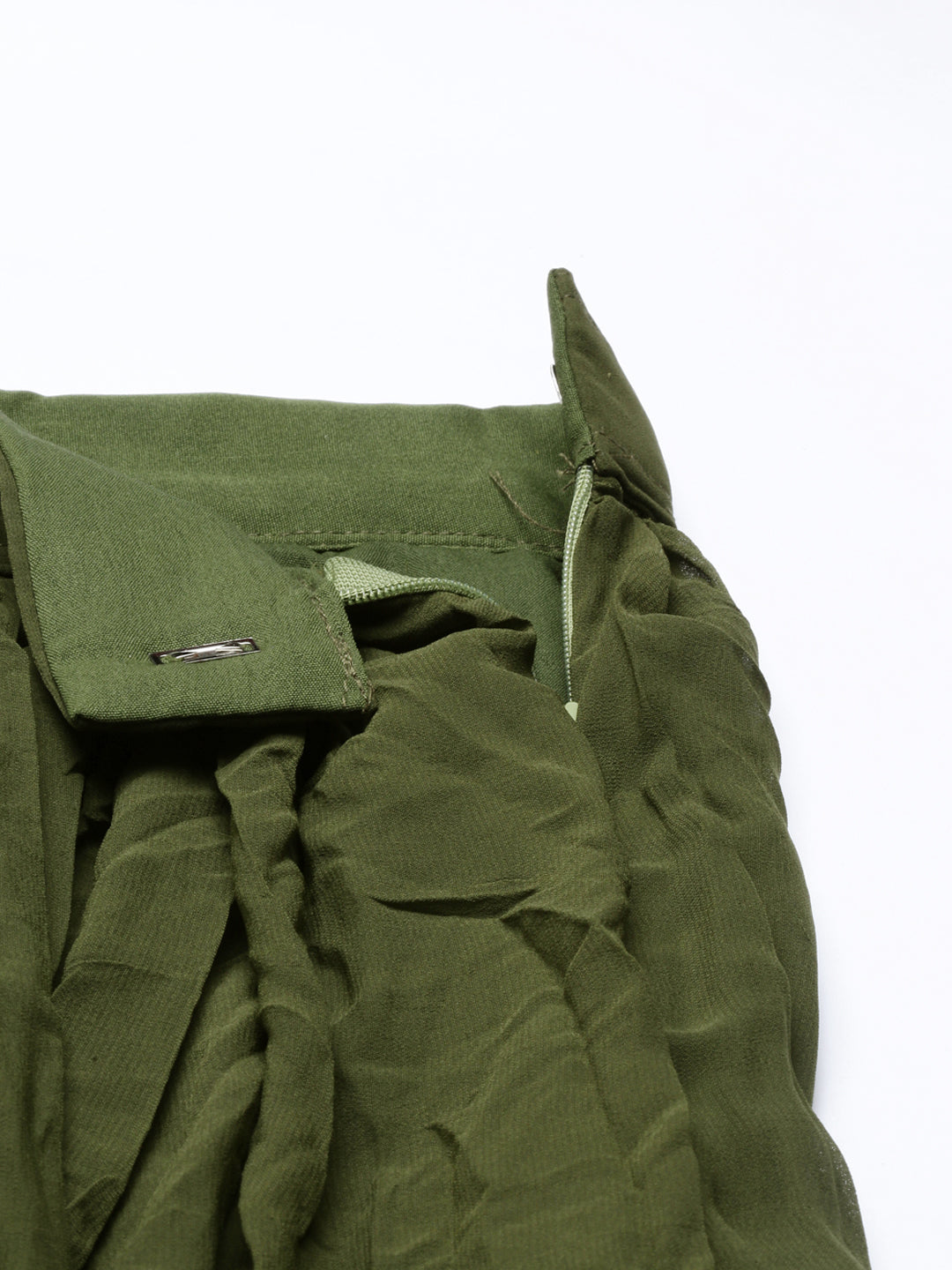 Neeru'S MEHADI GREEN color, GEORGETTE fabric Suit Set