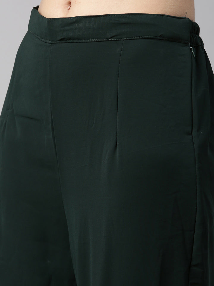Neerus Green georgette printed kurta set - detail view 2