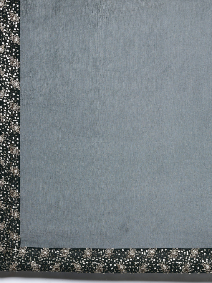 Neerus Green georgette printed kurta set - detail view 3