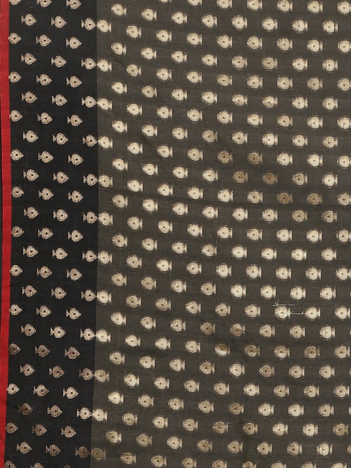 Neerus Gold Printed Saree With Blouse