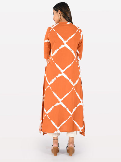 Neerus Women Rust Color Rayon Fabric Tunic "50"