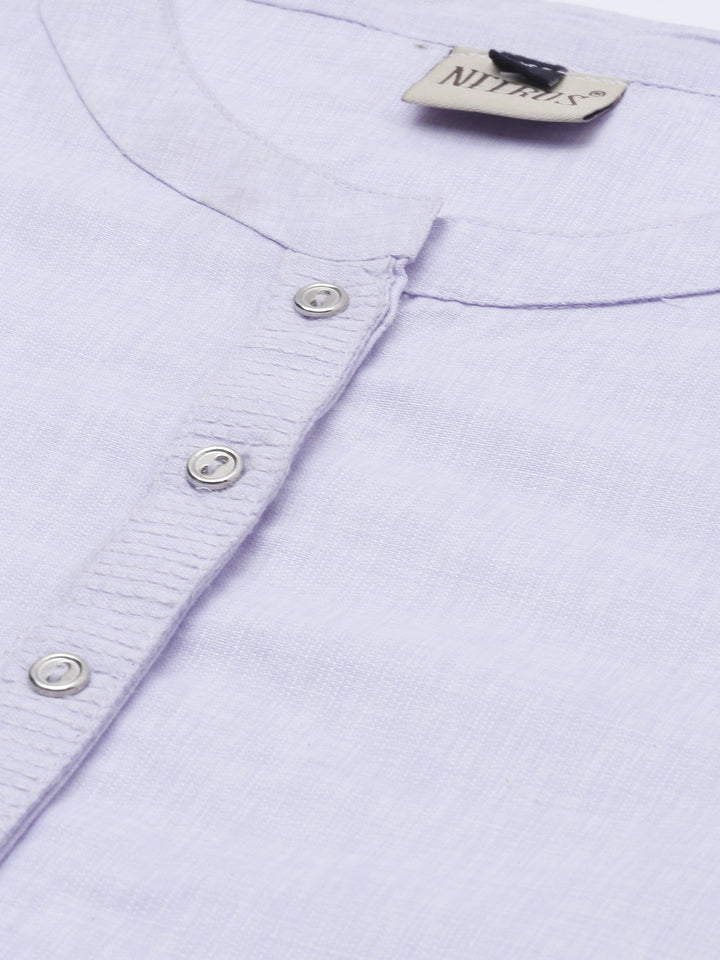 Neerus Light Violet Straight Kurta