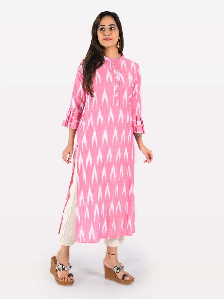 Neerus Women Pink Color Flex Fabric Tunic "48"