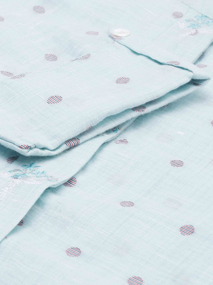 Neerus Green printed straight kurta - detail view 1