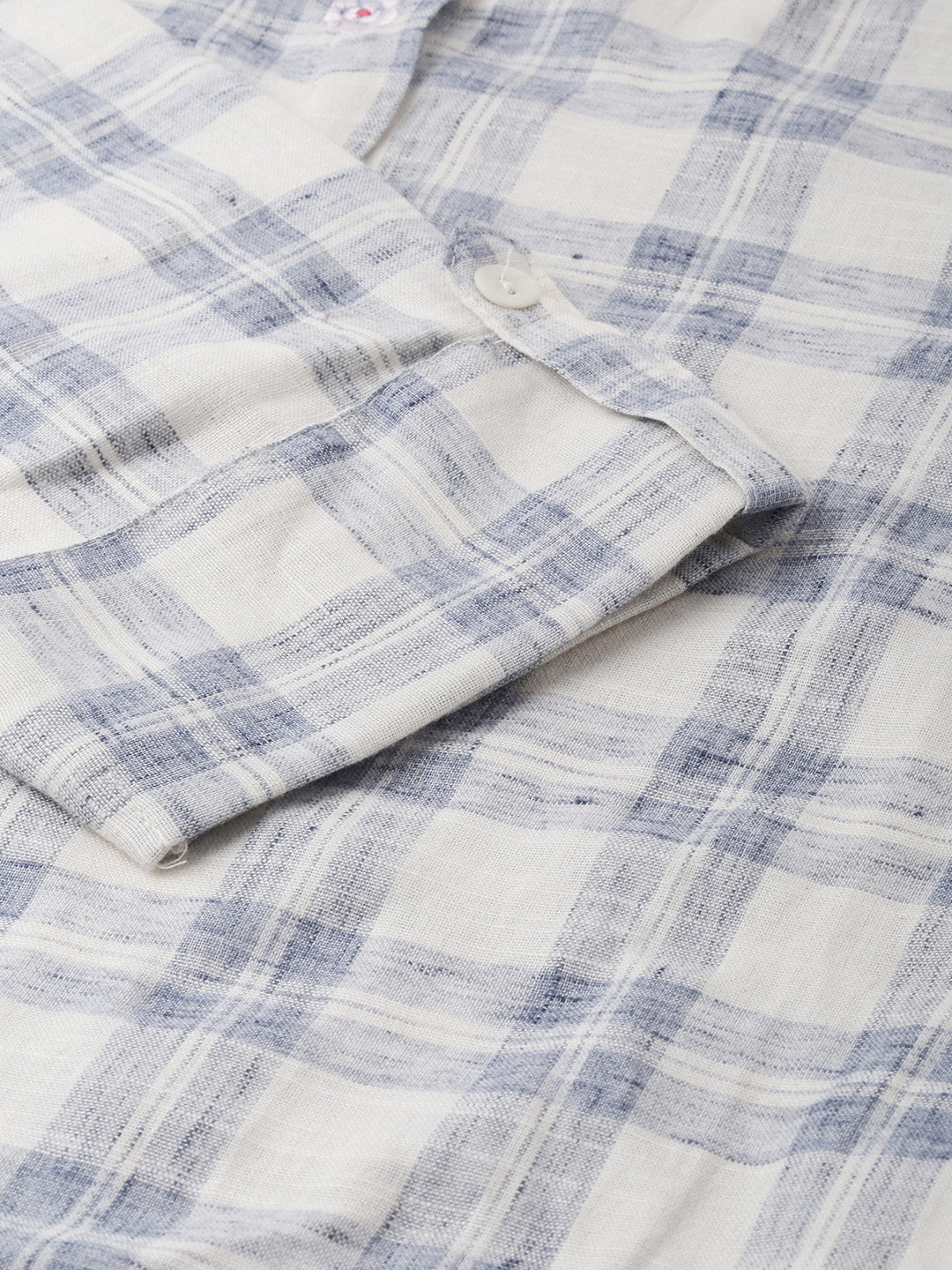 Neeru's White Check Straight Kurta